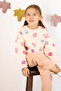 Girl's Fruit Patterned 3 Thread Raised Tracksuit Set - 3