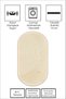 Machine Washable Non-Slip Base Stain-Resistant Beige Oval Kitchen Rug Living Room Rug and Runner - 2