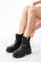 868-2015 Black Zippered Daily Women's Boots - 2
