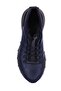 - Navy Blue Genuine Leather Men's Air Sole Casual Shoes 9743 - 6956 - 5