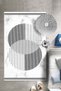 Digital Printing Washable Non-Slip Base White Living Room Carpet Kitchen Carpet Runner - 2