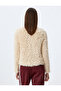 Plush Cardigan with Tie Detail - 4