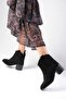Alessia Western Black Color Heeled Women's Boots - 6