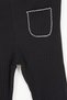 Black Flare Leg Ribbed Pocket Girls' Leggings 16995 - 2