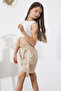 Beige Cargo Pocket Elastic Waist Girls Parachute Shorts 18858 - 4
