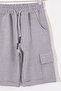 Gray Single Cargo Pocket Boys' Straight Shorts 18808 - 3