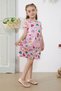 Pink Heart Printed Short-Sleeve Girls' Dress 18779 - 3