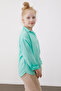 Girl's Water Green Buttoned Classic Shirt - 18985 - 6
