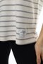 Navy Blue Striped Crew Neck Girl's Short Sleeve T-shirt 18381 - 5