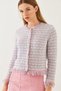 Women's Baby Blue Fringed Knitwear Cardigan 20246205 - 3