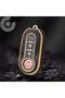 Fiat Compatible 500, Doblo, Fiorino, Punto, Ducato, Bravo, Panda Gold Edge Tpu Key Case Cover (Blue) - 5