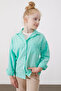 Girl's Water Green Buttoned Classic Shirt - 18985 - 5