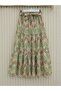 Floral Patterned Belted Double Suit - 2