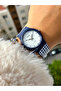 Dark Blue Silicone Cord, 10 Bar Waterproof (Suitable for Pool, Marine Use) Women's Wristwatch - 4