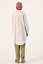 Light Pink Hidden Placket Cotton Shirt Tunic - 4