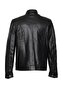 Black Color Sports Men's Leather Jacket