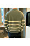 Çağla Men's Polo Neck Striped Cool Style Knitwear Sweater - 2