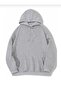 Unisex Gray Dog Printed Oversize Winter Cotton Hooded Sweatshirt - 4