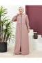 Large Size Crepe Robe -Pink - 2