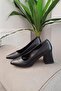 Women's Nova Black Skin 6.5 cm Thick Heeled Stiletto - 2