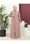 Large Size Crepe Robe -Pink