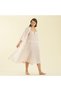 Elegant Dressing Gown White/Pink - 4