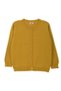 Girl's Knitwear Minora Embroidered Plain Cardigan Mustard
