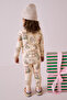 100% Organic Cotton Colorful New Year Patterned Long Sleeve 2-Piece Top and Bottom Set Alyb74982 - 2