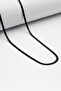 Flat Snake Italian Chain Stainless Steel Necklace Black Color - 3 mm - 2