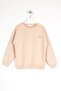 Crew Neck Long Sleeve Beige Color Girls' Sweatshirt