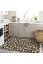 Paris Collection Coffee Themed Geometric Motif Patterned Modern Decorative Carpet 175 - 3