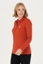 Brick Colored Women's Polo Collar Sweatshirt - 50276999 -Vr031 - 3