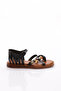 Women's Closed Back Star Decorated Sandals Black 4183289