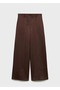 Wideleg Suede Look Trousers - 3