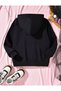 Heart Butterflies Cotton Kids Zip Cardigan - Black Printed Girls Boys Winter Hoodie - 2