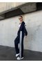 Striped Cardigan Tracksuit Set - 5