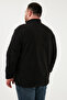 Regular Fit Mock Neck Zippered Large Size Fleece Cardigan Men's Cardigan 5906028B - 7