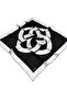 Black and White Twill Silk Scarf - 8800713 -911