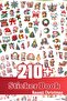 New Year Sticker, 210 Piece Sticker Set, Sticker Notebook, Sticker Book, New Year Ornament, New Year Decoration