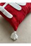 New Year Christmas Themed Punch Embroidered Throw Pillow Cover - 5