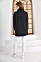 Two Thread Fabric Black Tunic Sweatshirt with Pocket Detail - Sports Tunic - 3