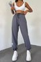 Women's Anthracite Adjustable Leg Oversize Loose Pants/Sweatpants - 2