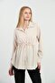 Maternity Waist Tie Long Sleeve Shirt Cream - 3
