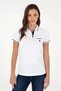Women's White Polo Neck T-Shirt 50280039-Vr013 - 3