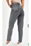 Leo 90's Dora Snow Wash High Waist Mom Jean Blue - 4