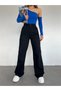 Cuba Black Lycra High Waist Jeans Loose Leg Jeans Palazzo Pants 2505Frango