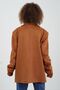 Tile Faux Suede Oversize Blazer Jacket - 7
