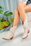 Women's Western Orthopedic Sole Cowboy Model Short Boots Ald4000-0001 - 3