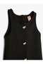 Gilet Dress Round Neck Sweetheart Button Viscose Fabric - 3