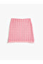 Tweed Skirt with Pocket and Button Detailing and Tassels - 2